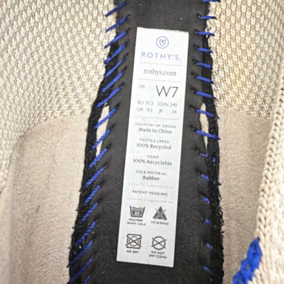 Rothy's The Loafer Shoes in Linen Double Stitch Women’s Size 7 - Picture 5 of 10